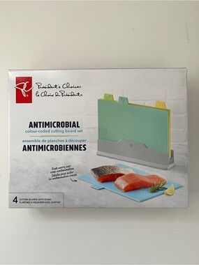 Brand New Antimicrobial Colour-Coded Cutting Board Set – 4 Piece